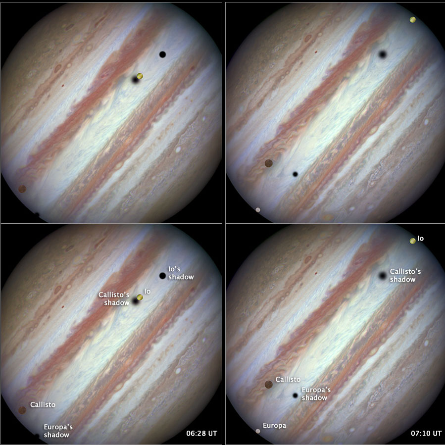 Hubble snimio tri mjeseca iznad Jupitera