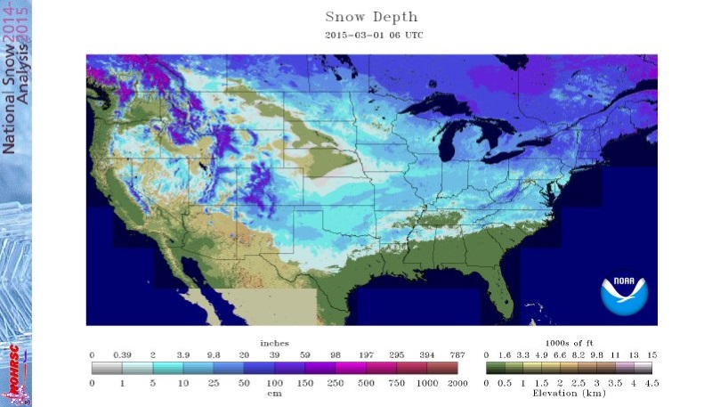 US Snow cover_March 01 2015