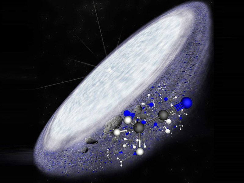 Umjetnički prikaz protoplanetarnog diska koji okružuje MWC 480 u kojem su otkrivene organske molekule.
