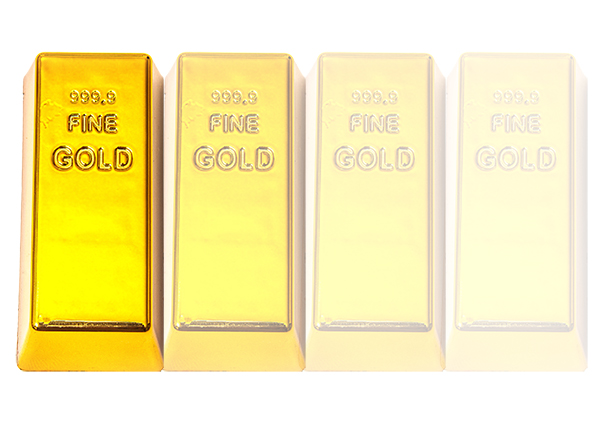 fading gold bars