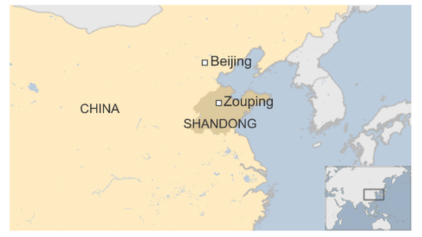 Klikni za povećanje Map of Shandong, China