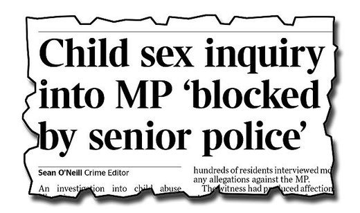  Child sex inquiry into mp blocked by senior police