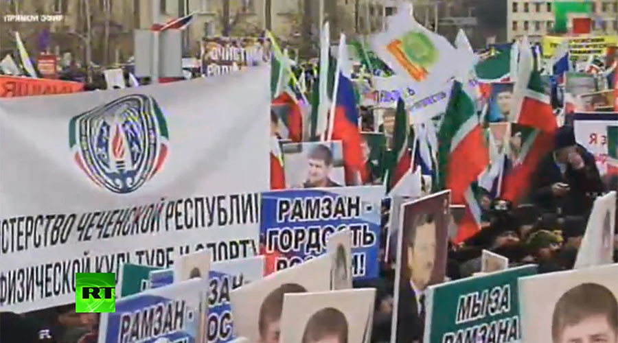 Protesti u Groznom u znak podrške Putinu i 