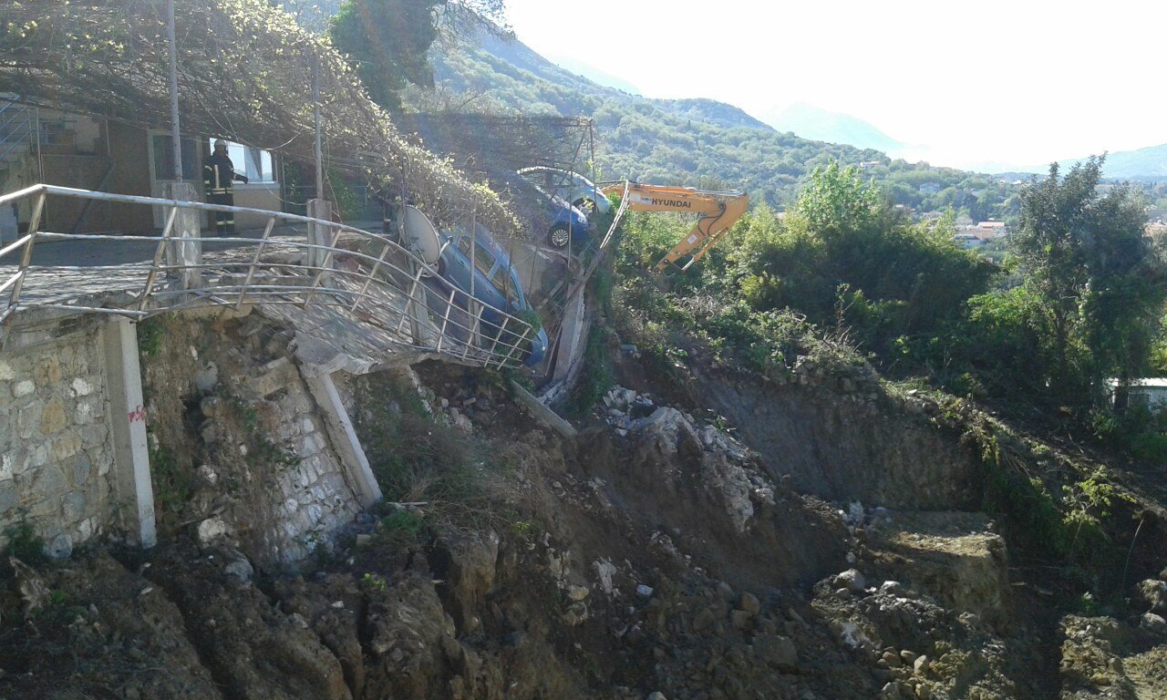 Crna Gora: Urušio se glavni potporni zid na parceli gdje je planirana gradnja stambenog objekta
