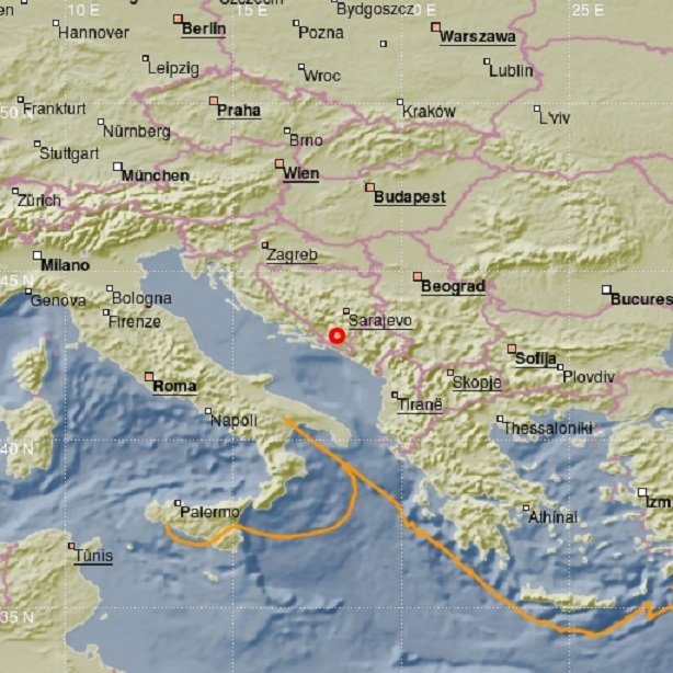 Stolac: Zemljotres magnitude 3,4 stepena po Richteru