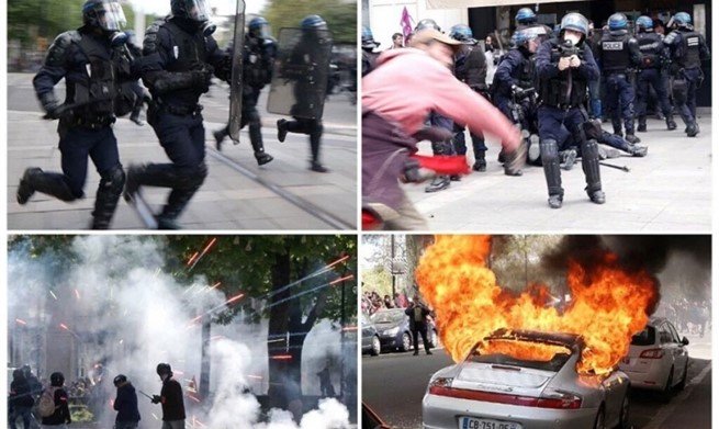 Francuska: Maskirani prosvjednici napali policiju, 24 policajca ozlijeđena, uhićene 124 osobe