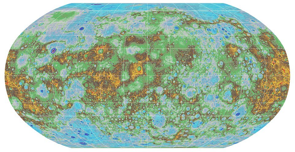 Prva topografska karta Merkura