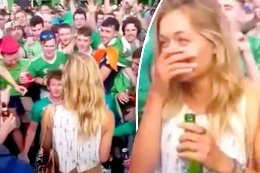 Magičan trenutak pun ljubaznosti i radosti: Stotine irskih navijača pjevali serenadu djevojci iz Francuske