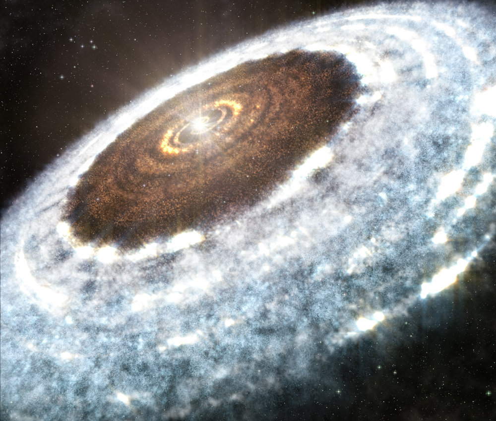 Vodeno snježne linije oko mlade zvijezde: Naučnici smatraju da ova pojava predstavlja ključni dio formiranja planeta