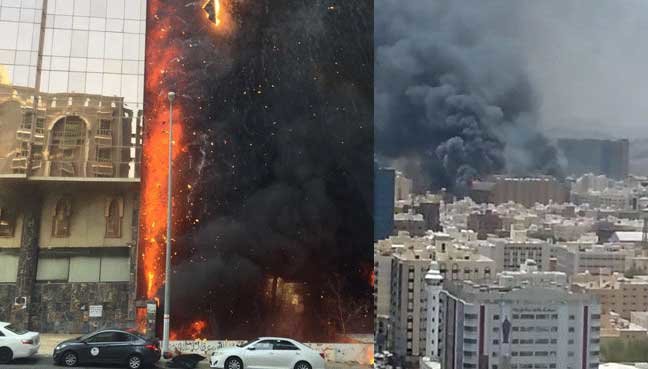 Saudijska Arabija: Snažan požar, koji se vidi kilometrima daleko, zahvatio hotel u Meki