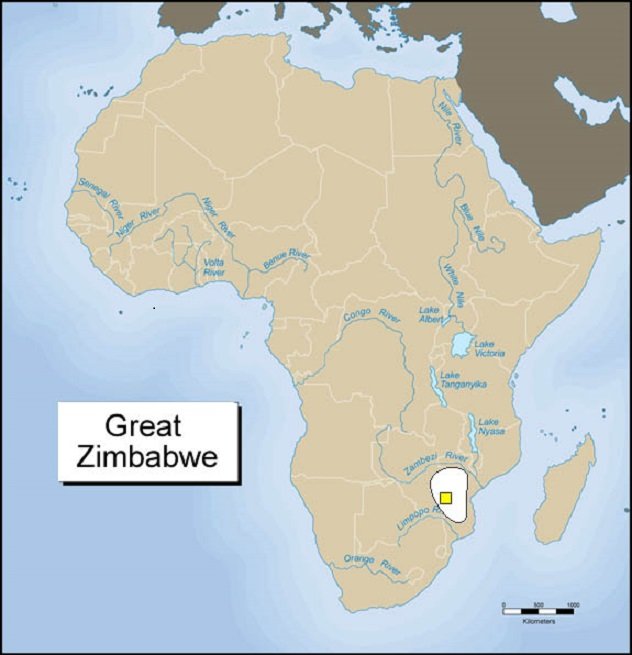 Veliki Zimbabve, tvrđava od gigantskih granitnih blokova najveća struktura od kamena u Africi