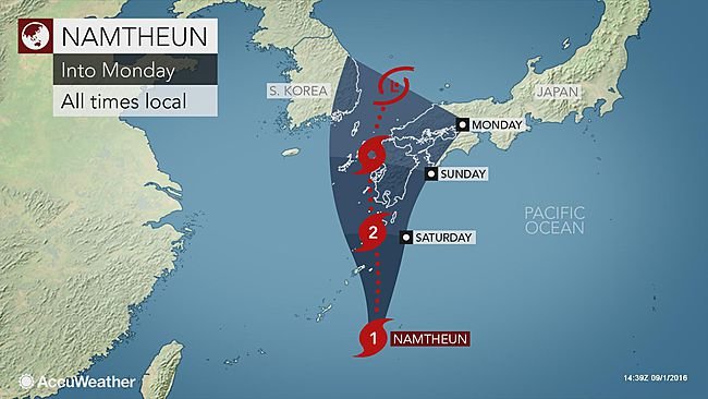 Tajfun Namtheun nova opasnost za Japan, vjetar dostiže do 180 km/h