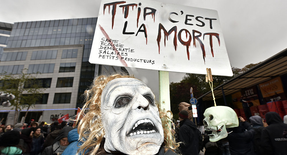 Belgija prosvjedi protiv TTIP-a