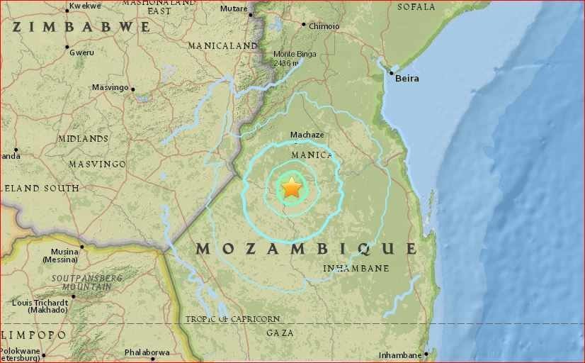 Potres magnitude 5,5 pogodio Mozambik, najači u posljednjih 11 godina
