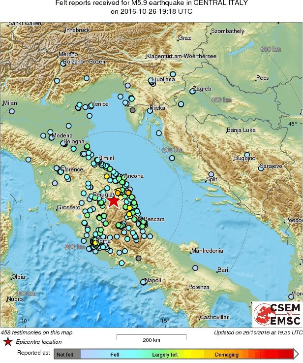 Nakon 2 zemljotresa u centralnoj Italiji još 60 naknadnih, desetine ljudi povrijeđeno, urušeni objekti