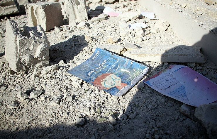 Fotografije napadnute škole u Idlibu - računarska grafika: Ubijena djeca užasna fantazija propagande prozapadnih medija