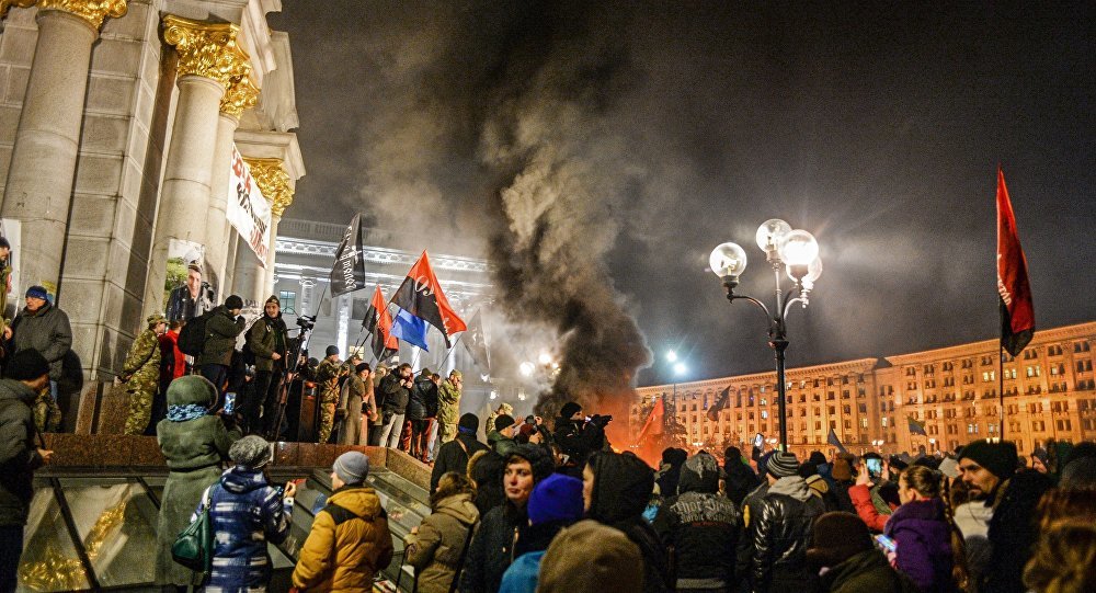 Na mitingu u Kijevu izbili sukobi između radikalnih nacionalista i policije