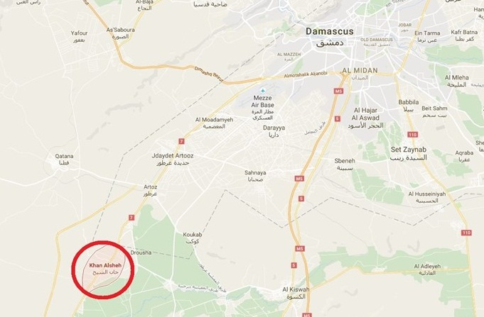 tisuće militanata povlače iz sirijskog grada Khan al-Shih u blizini Damaska