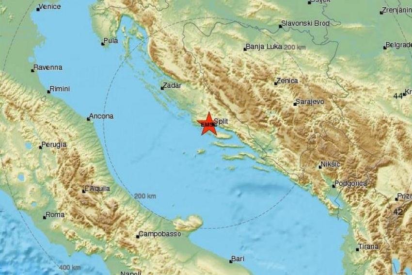 Plitak zemljotres magnitude 5 blizu Splita, podrhtavanje se osjetilo i u BiH