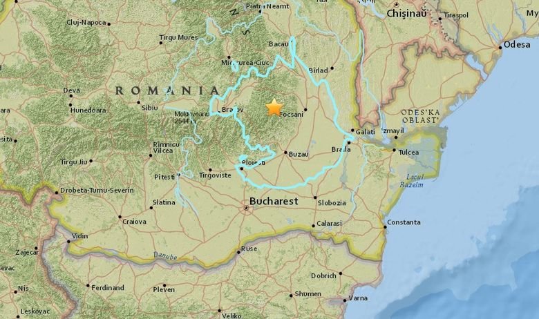 Jak potres magnitude 5,6 zabilježen u Rumunjskoj