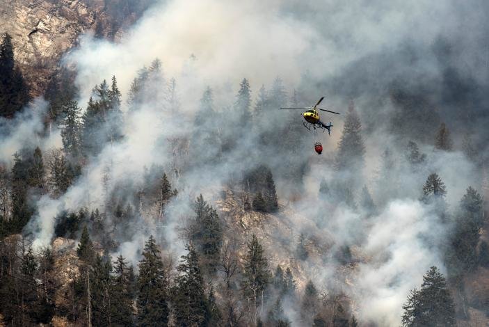 Na jugu Švajcarske šumski požari