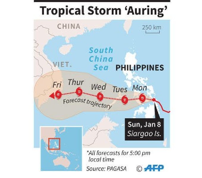 Oluja Auring prijeti da izazove poplave i klizišta na Filipinima