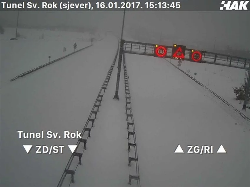 Zbog jakog vjetra i snijega iz Dalmacije prohodan samo jedan put prema unutrašnjosti Hrvatske