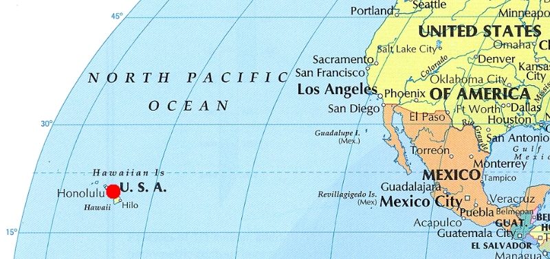 Ogromne količine metana zarobljeno u sloju Tihog oceana koji se proteže od Srednje Amerike do Havaja