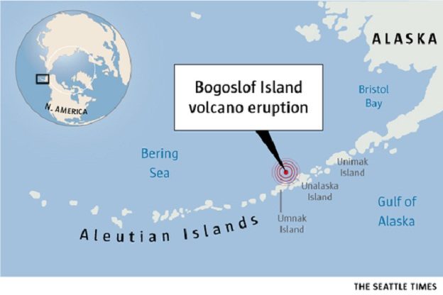 Vulkan Bogoslov ponovo eruptirao, šalje oblak pepela iznad Aleutskih ostrva
