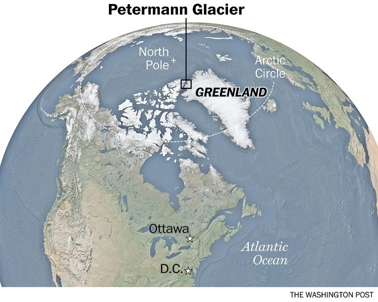 NASA snimila rastuću pukotinu na Grenlandu