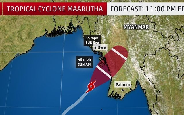 Ciklon Maarutha izazvao razaranja na zapadu Mijanmara