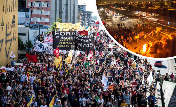 Brazil: Eskalacija borbe protiv mjera štednje nakon odlaska socijalističke vlasti: Nacionalni štrajk, anti-vladine demonstracije, sukobi u Riju