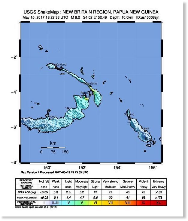 Jak zemljotres magnitude 6,2 zabilježen na Papui Novoj Gvineji
