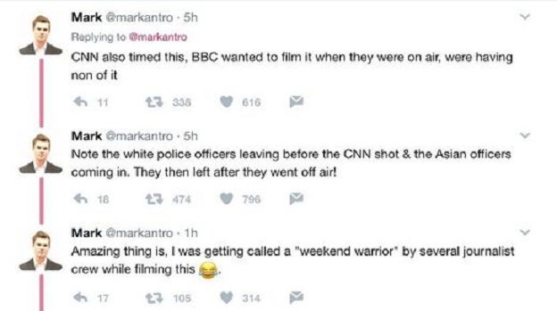 Klikni za povećanje CNN uhvaćen u izvođenju scene za lažne vijesti