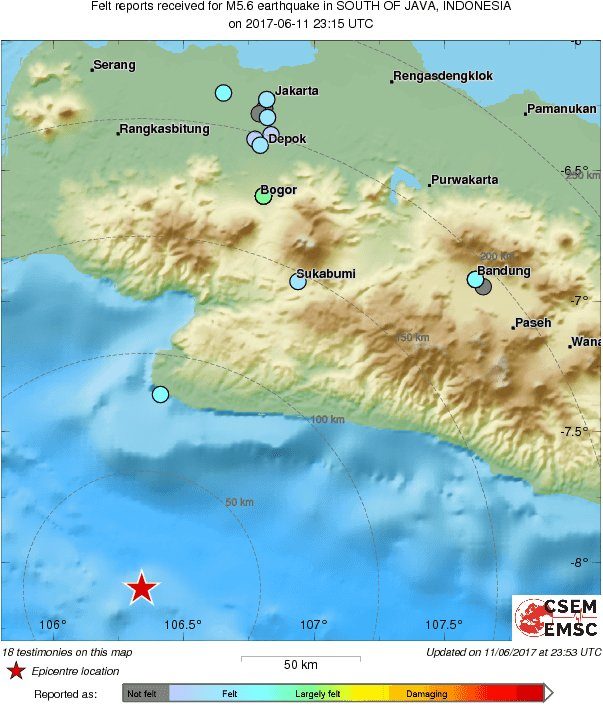 Plitak zemljotres magnitude 5,6 pogodio ostrvo Java