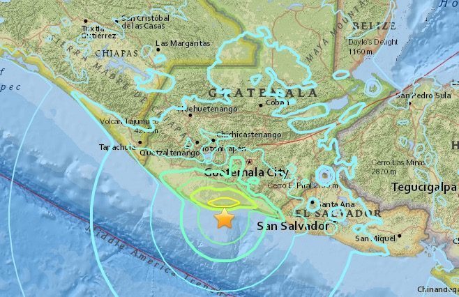 Snažan zemljotres magnitude 6,8 kod obale Gvatemale