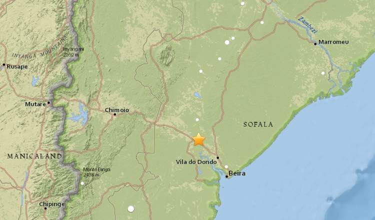Zemljotres magnitude 5,8 pogodio Mozambik