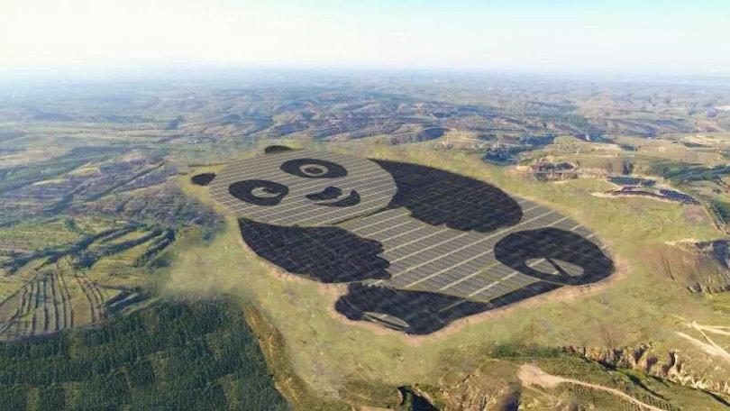 U Kini izgrađena gigantska solarna elektrana u obliku pande na milion m2