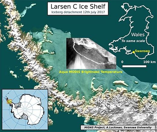 Ledenjak Larsen C se odvojio od Antartike