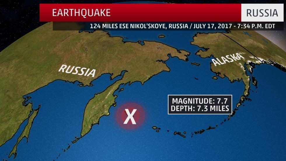 Plitak i snažan zemljotres magnitude 7,7 pogodio sjever Tihog okeana