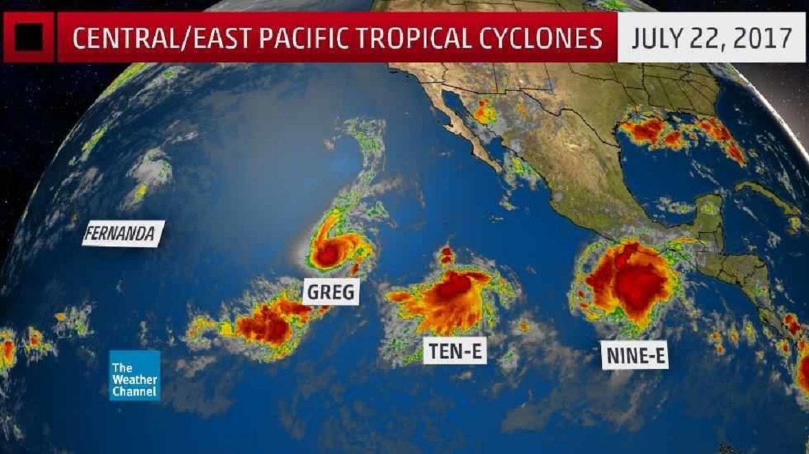 Osam tropskih ciklona prvi put aktivno u sjevernom Tihom oceanu od 1974. godine