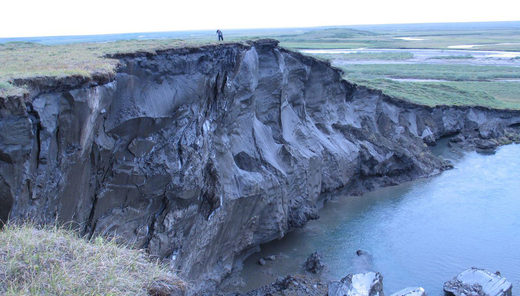 Cross section of a yedoma exposed by river erosion