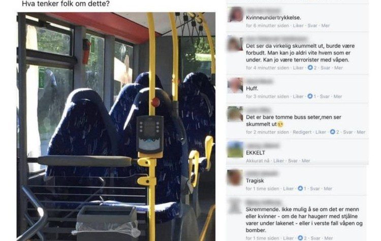 Norveški islamofobi pobrkali prazna mjesta u autobusu za žene odjevene u burku