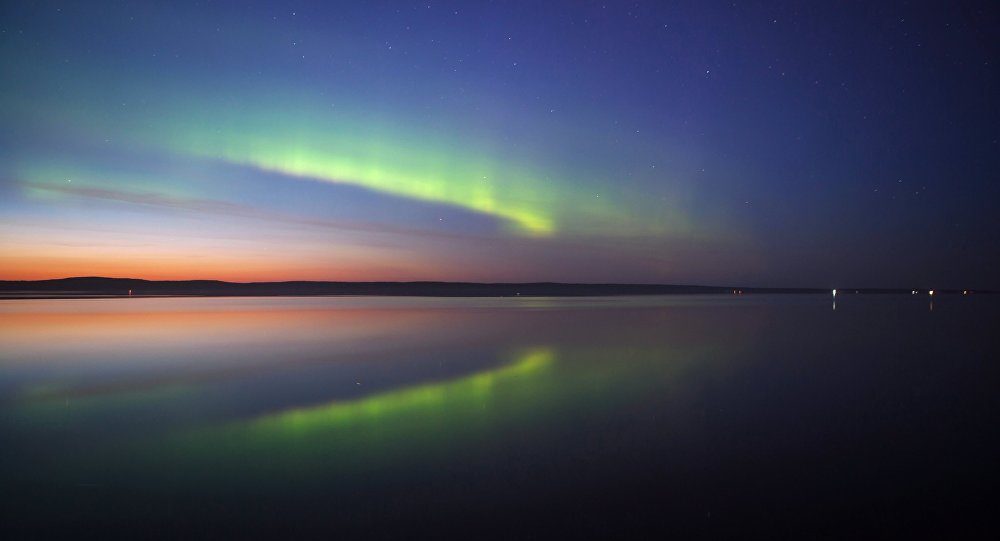 Neobična polarna svjetlost snimljena iznad Novosibirska, Rusija