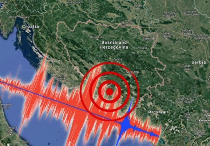 Vrlo plitak potres magnitude 4,1 zabilježen u Hercegovini