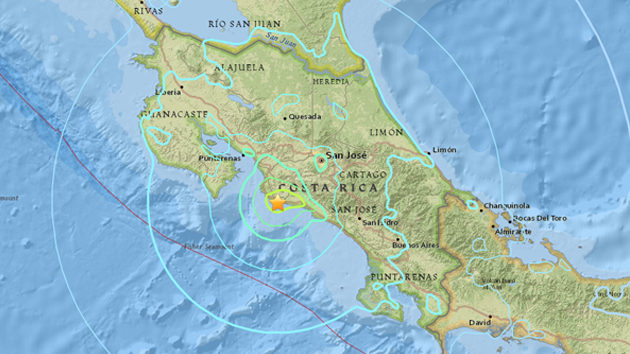 Zemljotres Kostarika