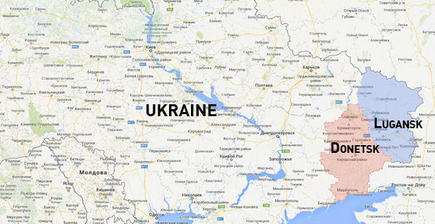 Donjeck i Lugansk