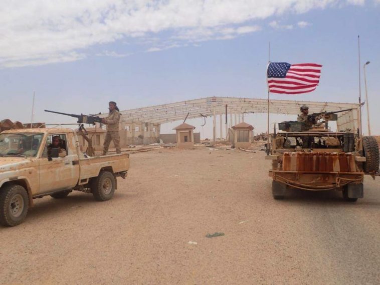 US failed syria trucks american flag