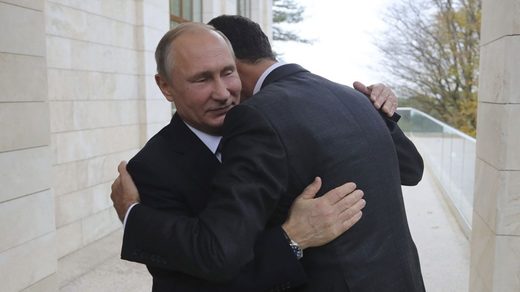Putin Assad huge photo