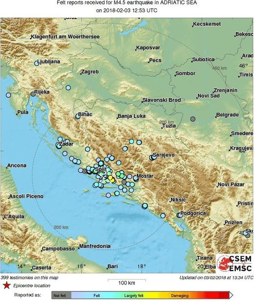 Potres Dalmacija